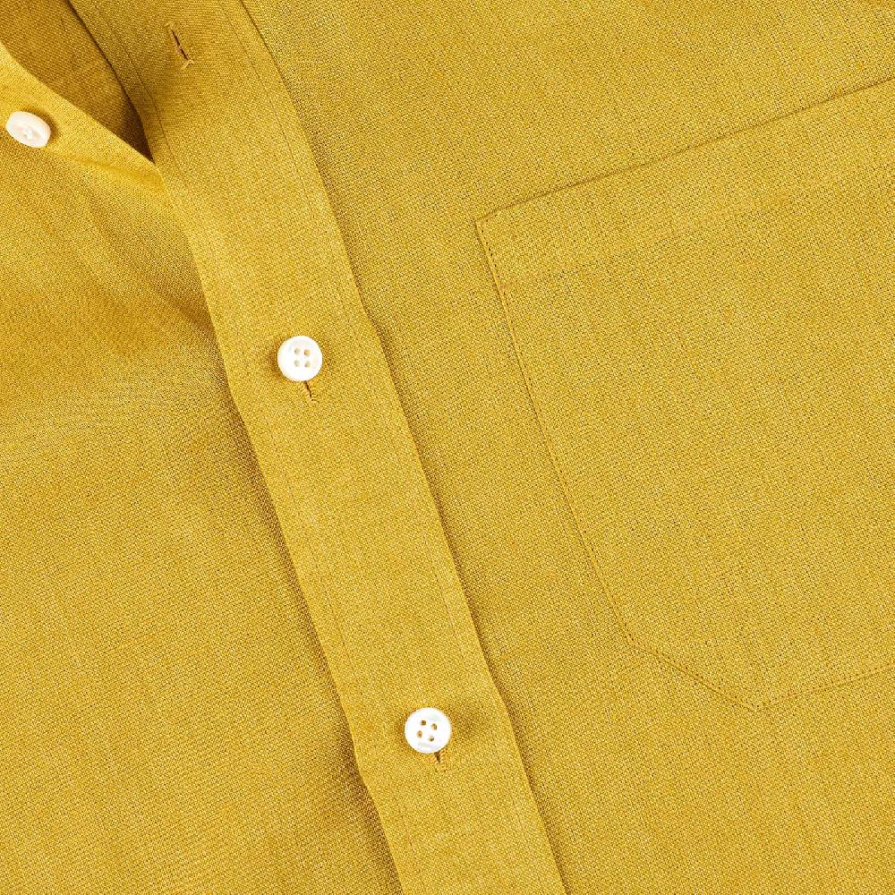Rubinacci Vintage archive camicia in lino senape Enormi sconti
