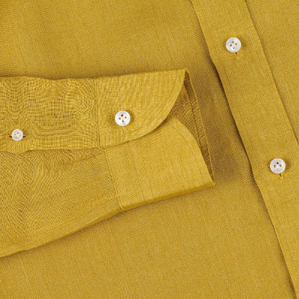 Rubinacci Vintage archive camicia in lino senape Enormi sconti