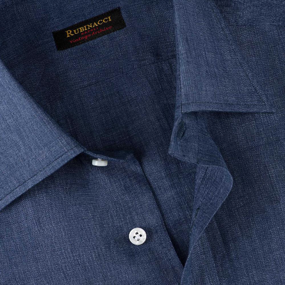 Rubinacci Vintage archive camicia in lino jeans Outlet