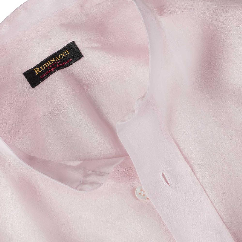 Rubinacci Vintage archive camicia guru in lino rosa Saldi