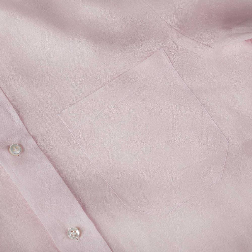 Rubinacci Vintage archive camicia guru in lino rosa Saldi