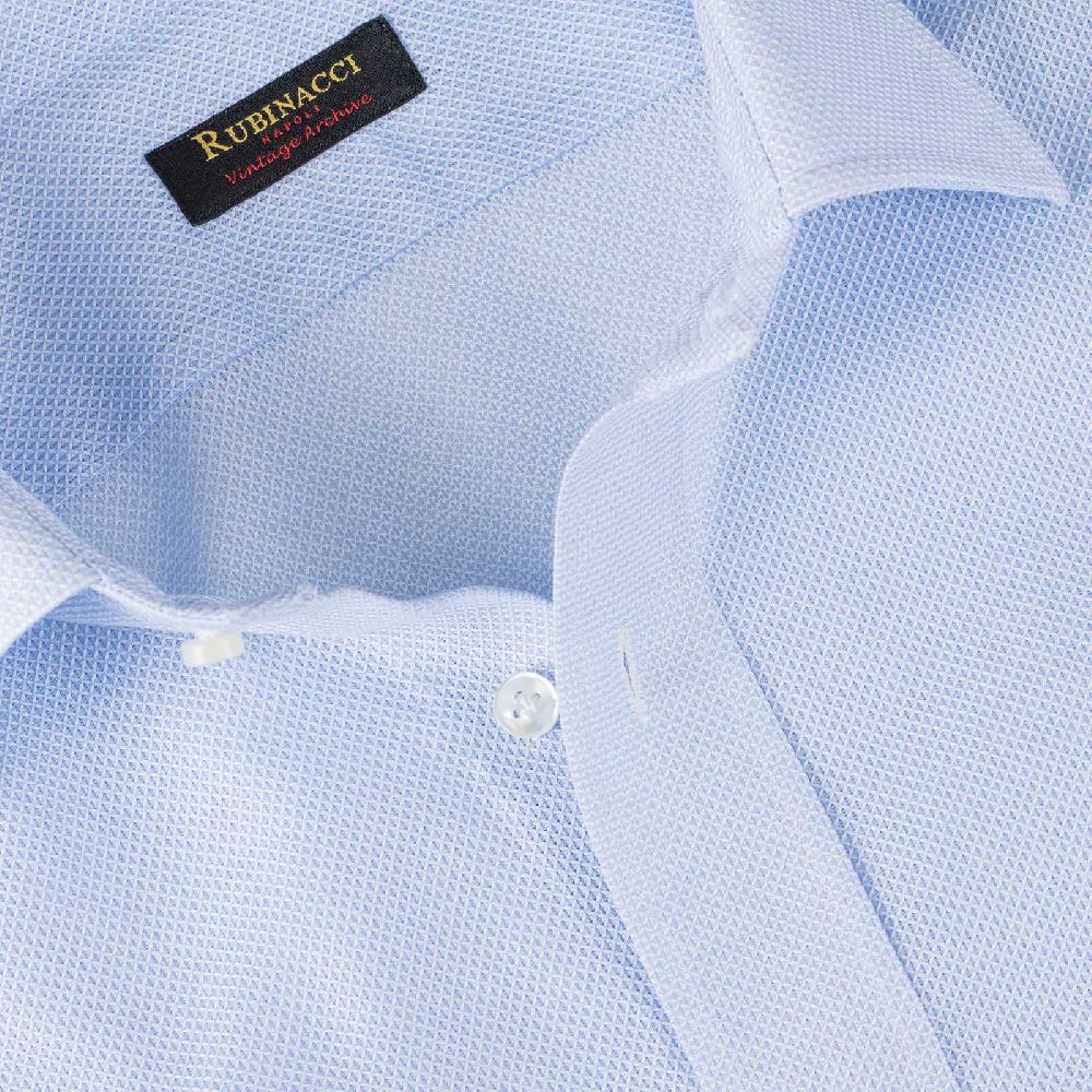 Rubinacci Vintage archive camicia in cellulare azzurro Black Friday Prezzi