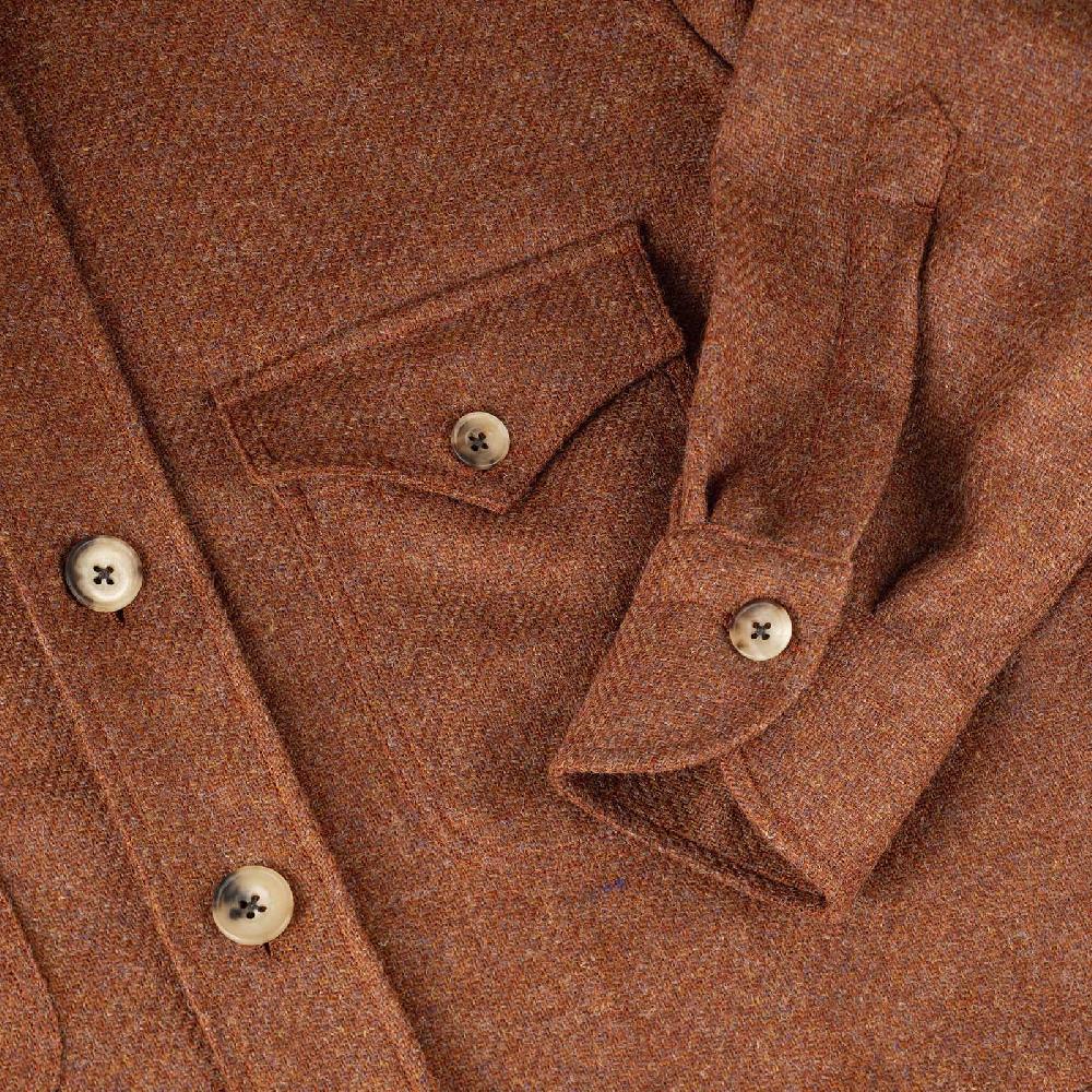 Rubinacci Vintage archive sahariana in lana ruggine Vendite Flash