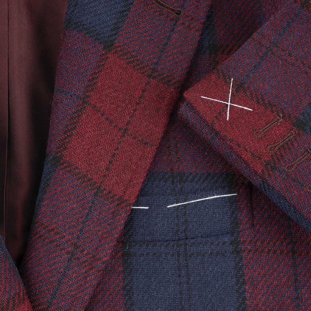 Rubinacci Vintage archive giacca tartan bordeaux Vendita