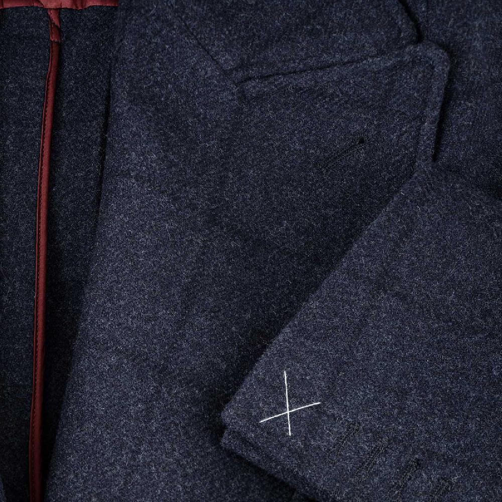 Rubinacci Vintage archive cappotto Ulster in lana a quadri blu Soddisfazione Garantita