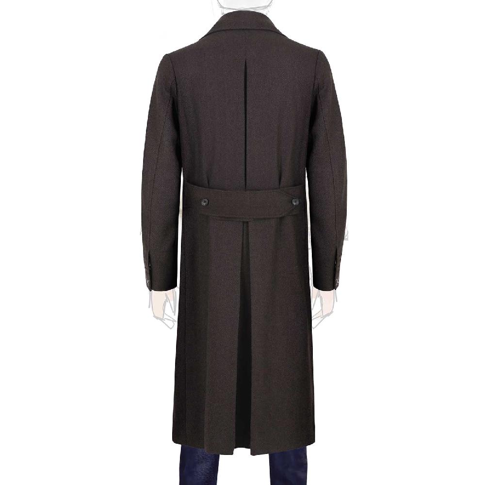 Rubinacci Vintage archive cappotto Ulster in lana spigato marrone Qualità Garantita