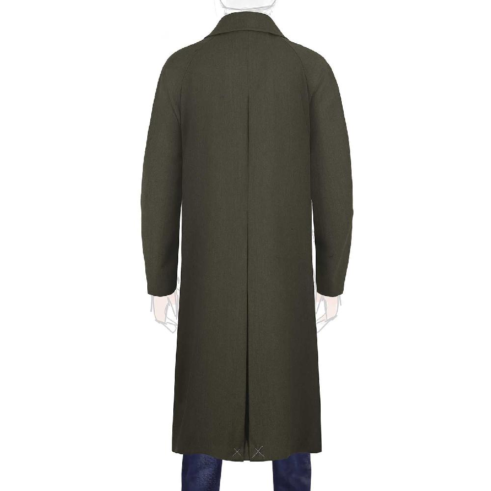Rubinacci Vintage archive cappotto raglan in diagonale di lana verde Negozi Online