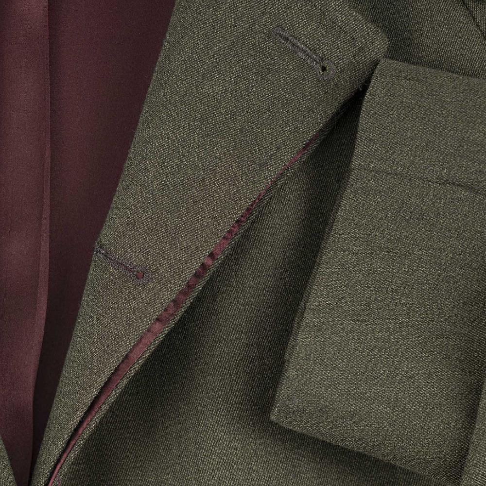 Rubinacci Vintage archive cappotto raglan in diagonale di lana verde Negozi Online