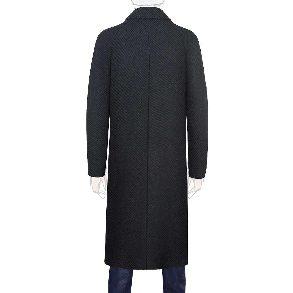 Rubinacci Vintage archive cappotto raglan in diagonale di lana skyfall blu Acquista Ora