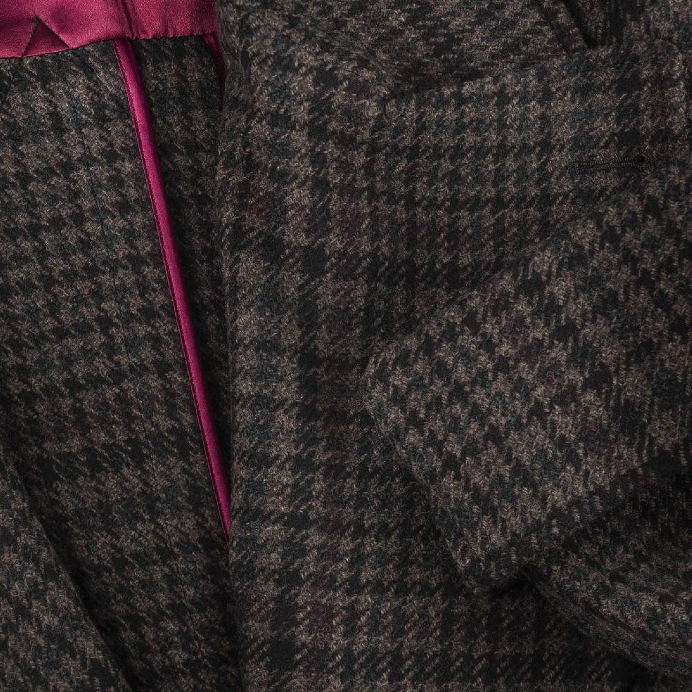 Rubinacci Vintage archive cappotto Ulster in lana e cashmere a quadri marrone Promozione Limitata