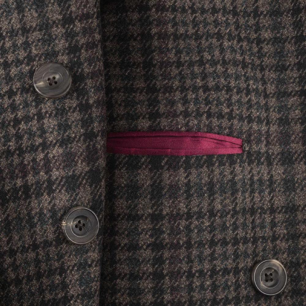 Rubinacci Vintage archive cappotto Ulster in lana e cashmere a quadri marrone Promozione Limitata