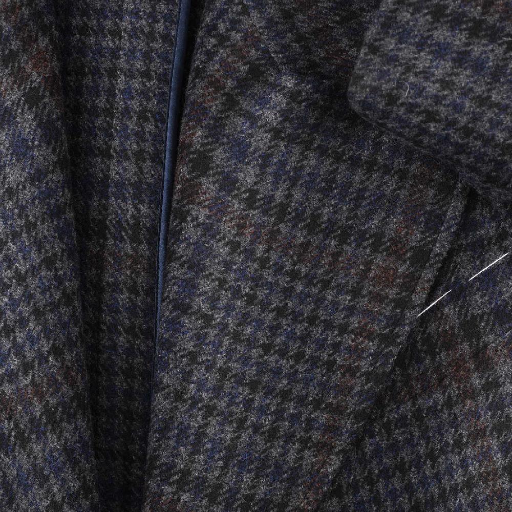 Rubinacci Vintage archive cappotto Ulster in lana e cashmere a quadri blu Fino Al -60%