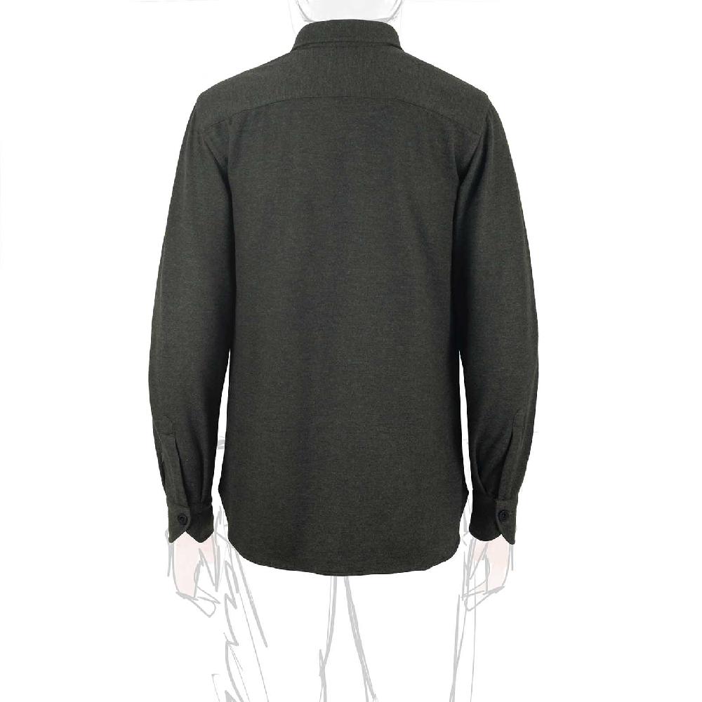 Rubinacci Overshirt in cashmere verde Saldi Di Fabbrica