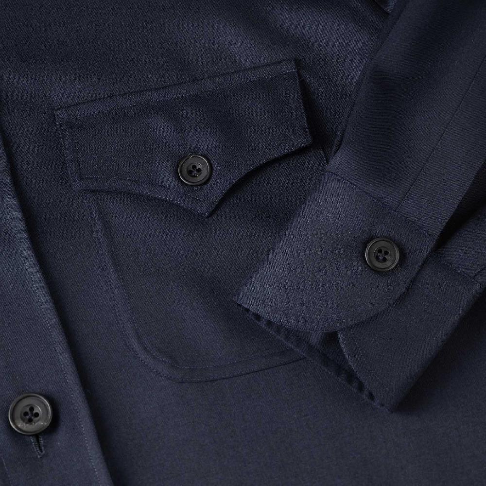 Rubinacci Sahariana in cashmere blu In Saldo