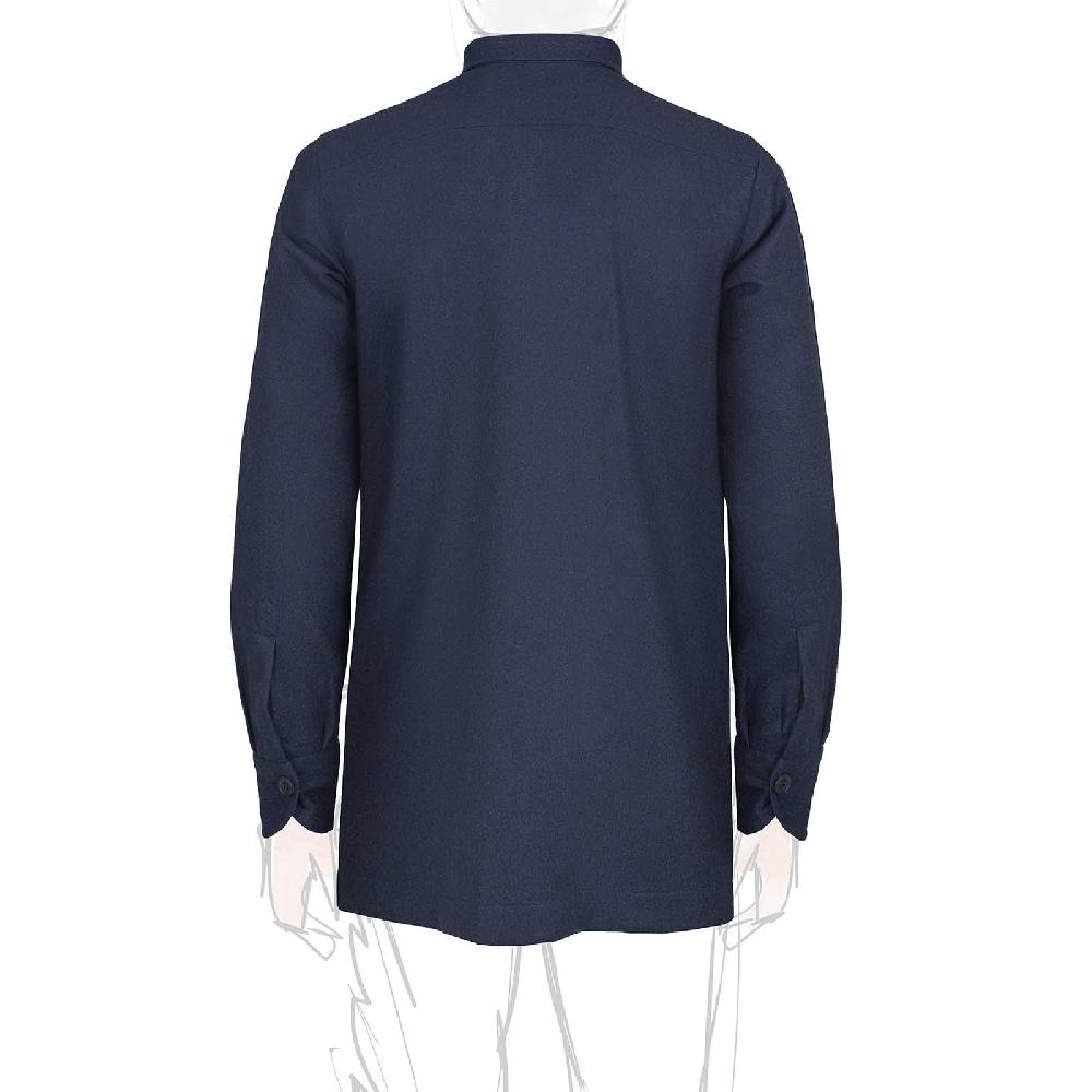 Rubinacci Sahariana in lana blu Nuova