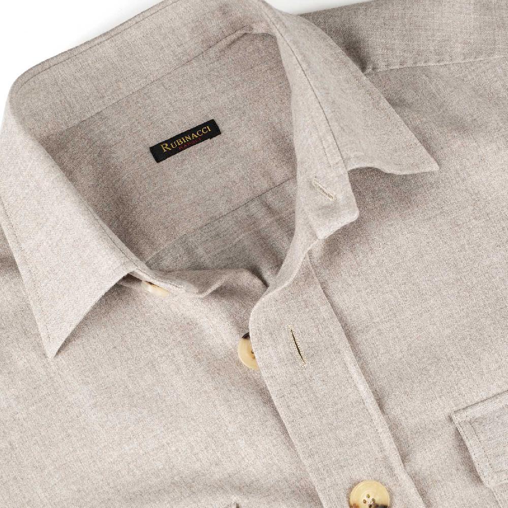 Rubinacci Sahariana in lana beige Moda
