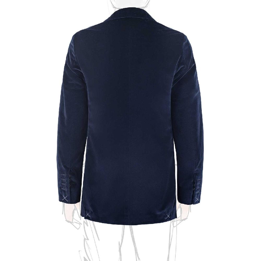 Rubinacci Giacca in velluto blu notte Prezzo di fabbrica