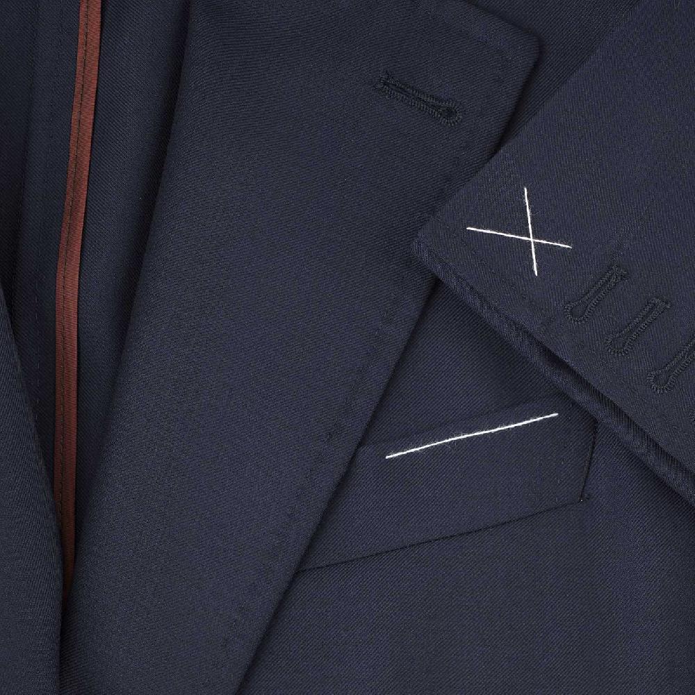 Rubinacci Giacca in Lana “Green Certified” blu Comprare a buon mercato
