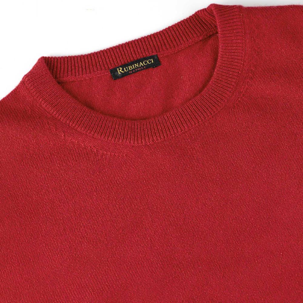 Rubinacci Girocollo in cashmere rosso Vendite stagionali
