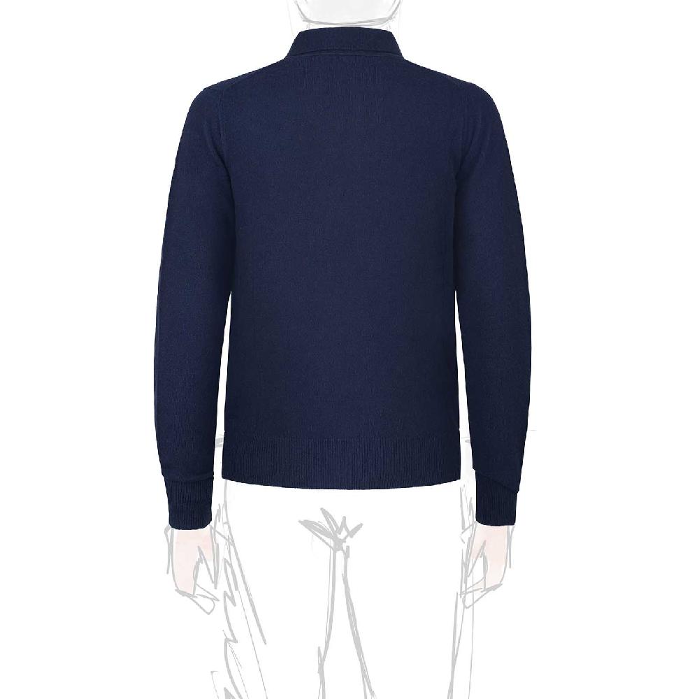 Rubinacci Polo in cashmere blu Cyber Monday