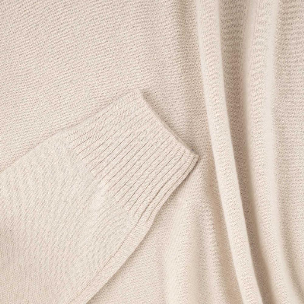 Rubinacci Collo alto in cashmere panna Offerta Pasqua
