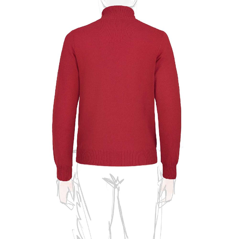 Rubinacci Collo alto in cashmere rosso Offerta per la Festa della Mamma