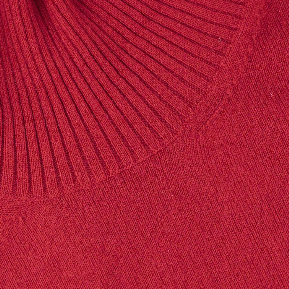 Rubinacci Collo alto in cashmere rosso Offerta per la Festa della Mamma
