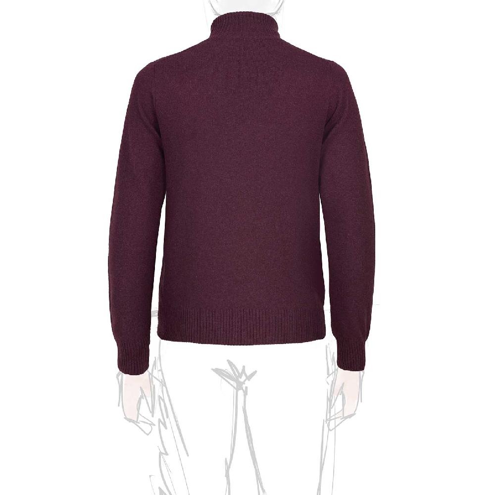 Rubinacci Collo alto in cashmere bordeaux Offerta Giorno del Papà