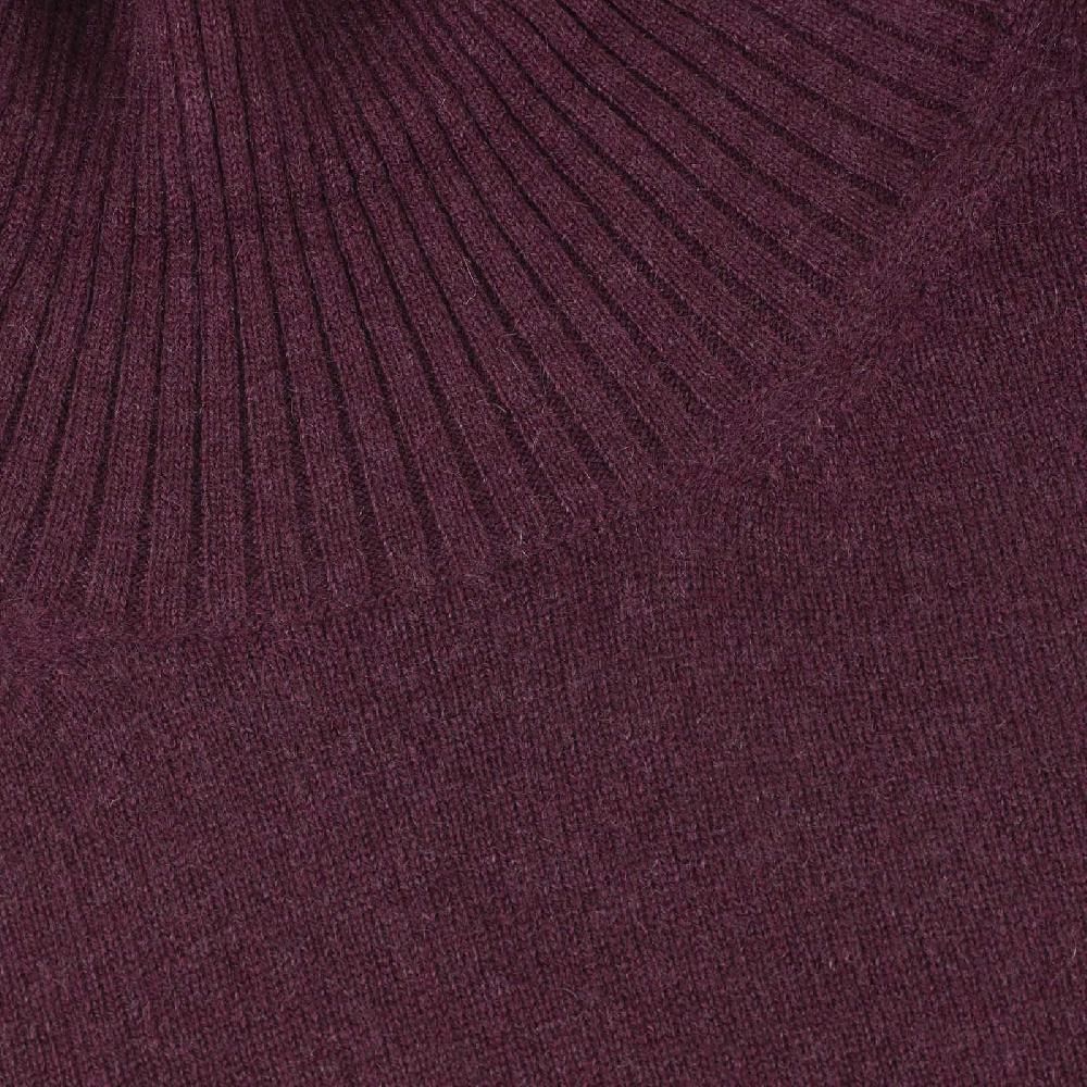 Rubinacci Collo alto in cashmere bordeaux Offerta Giorno del Papà