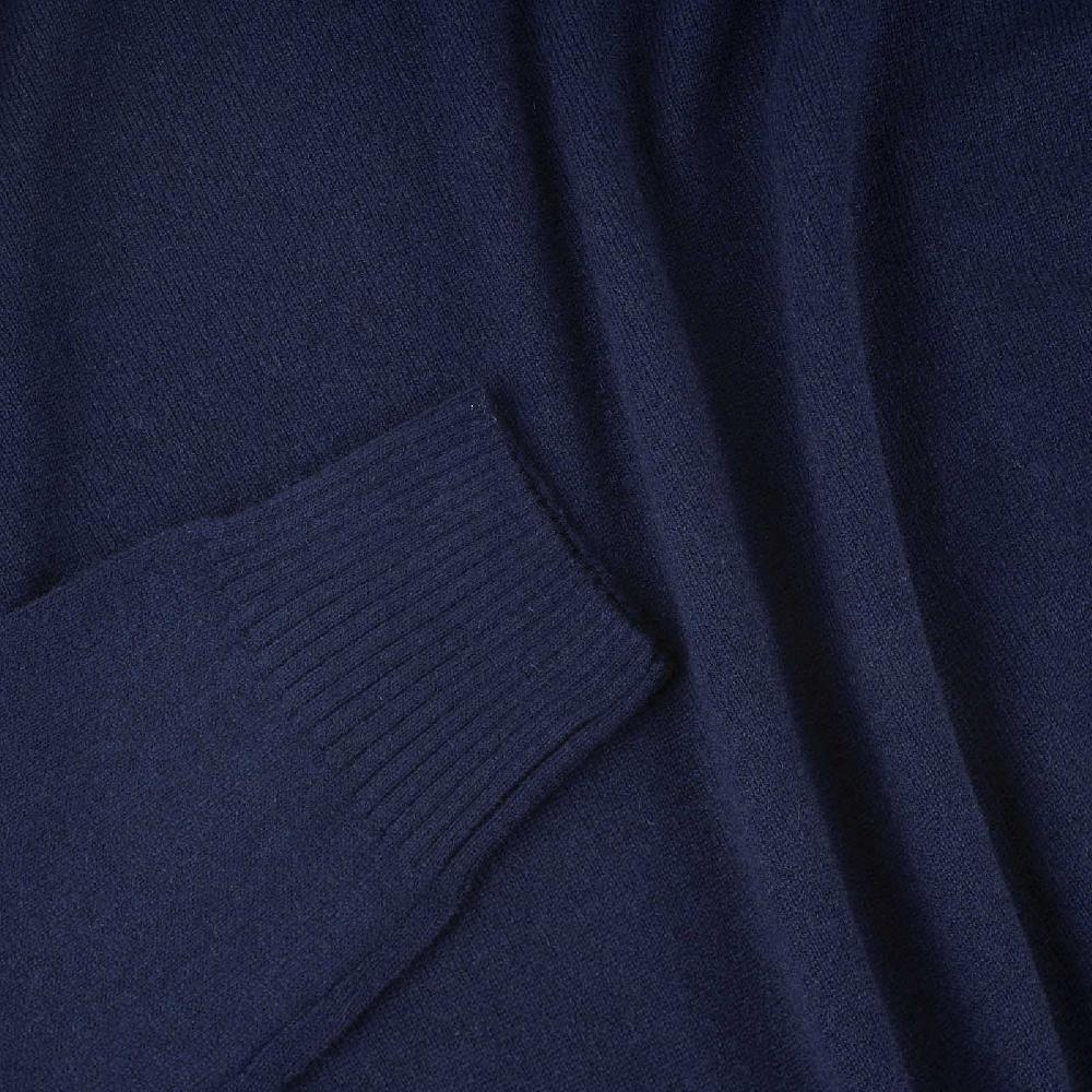 Rubinacci Collo alto in cashmere blu Offerta San Valentino