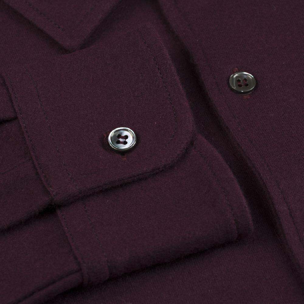 Rubinacci Camicia in cashmere vino Offerta migliore