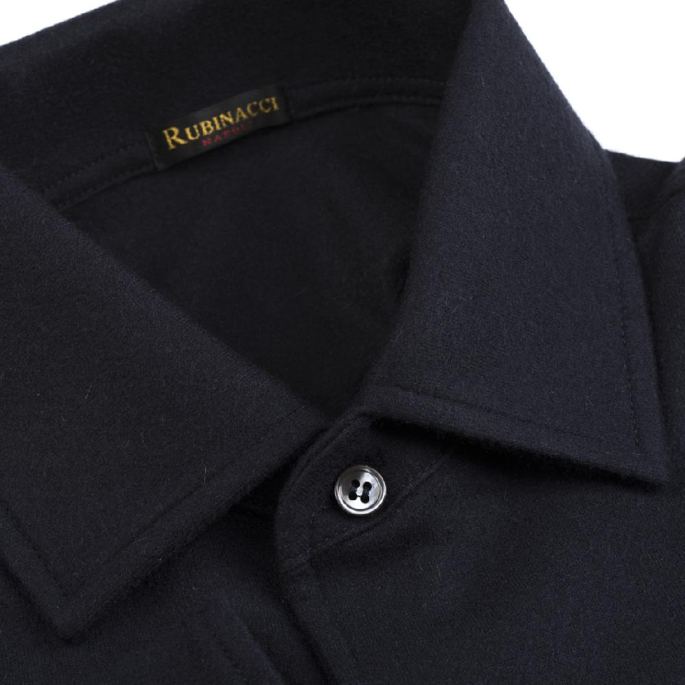 Rubinacci Camicia in cashmere blu Latest fashion