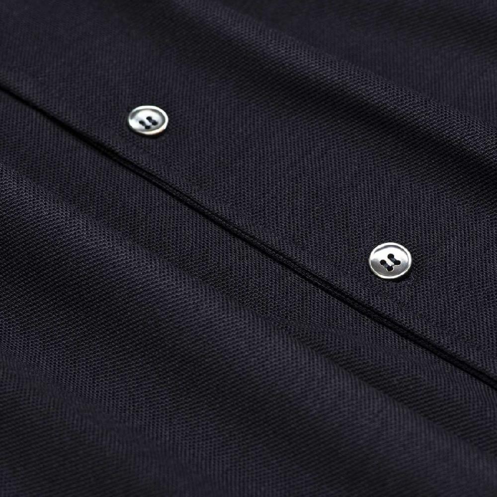 Rubinacci Camicia in piquet di lana blu navy Online Outlet