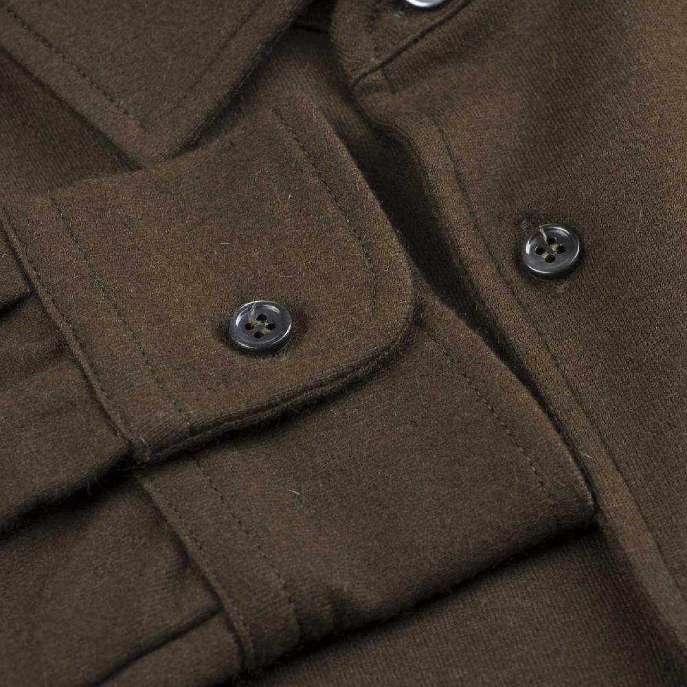 Rubinacci Camicia in cashmere verde militare Lightning offer