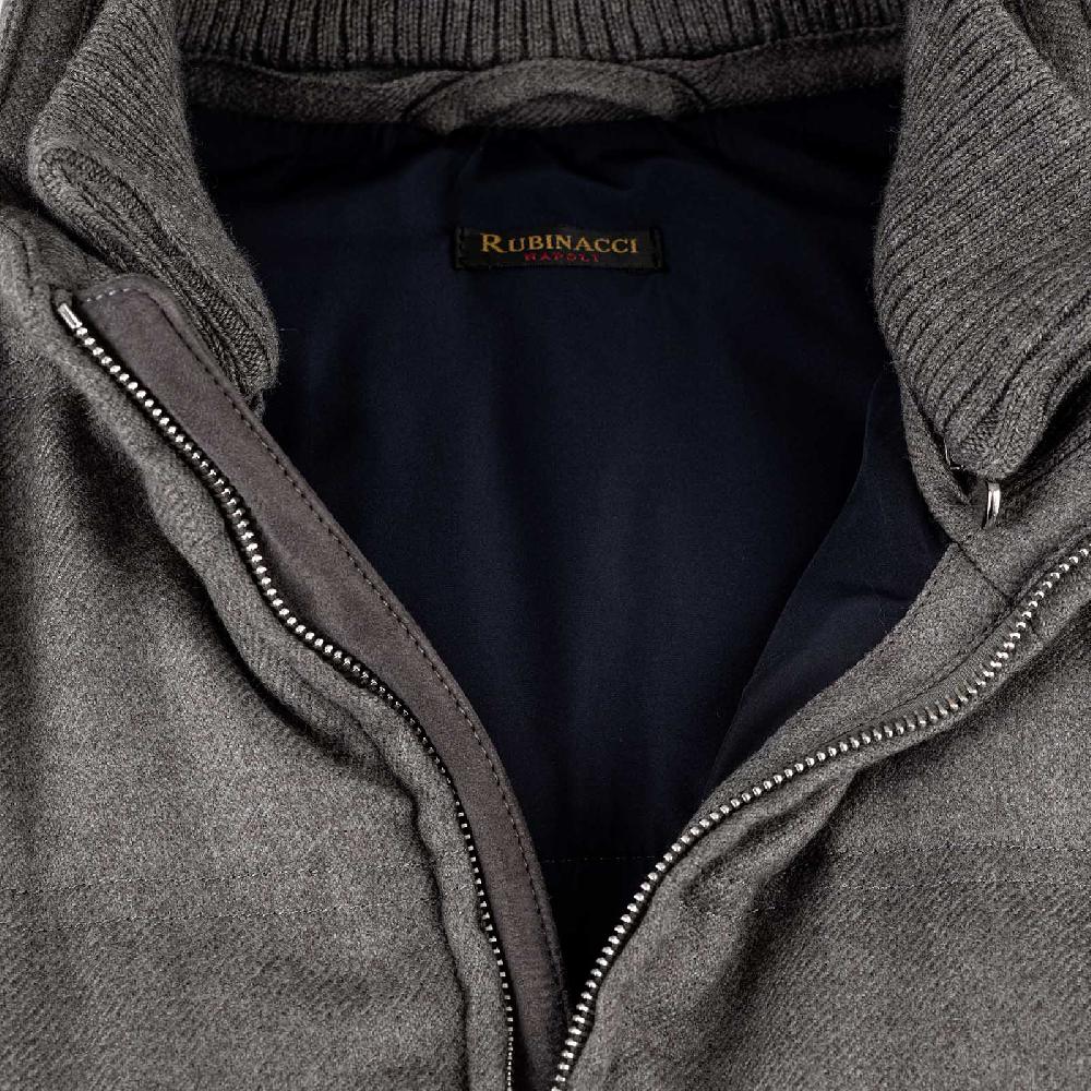 Rubinacci Gilet trapuntato lana e cashmere tortora Offerte stagionali