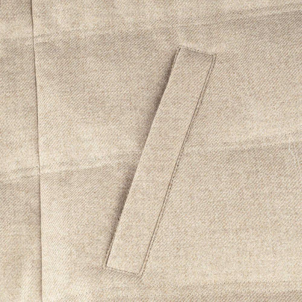 Rubinacci Gilet trapuntato lana e cashmere beige Offerte speciali