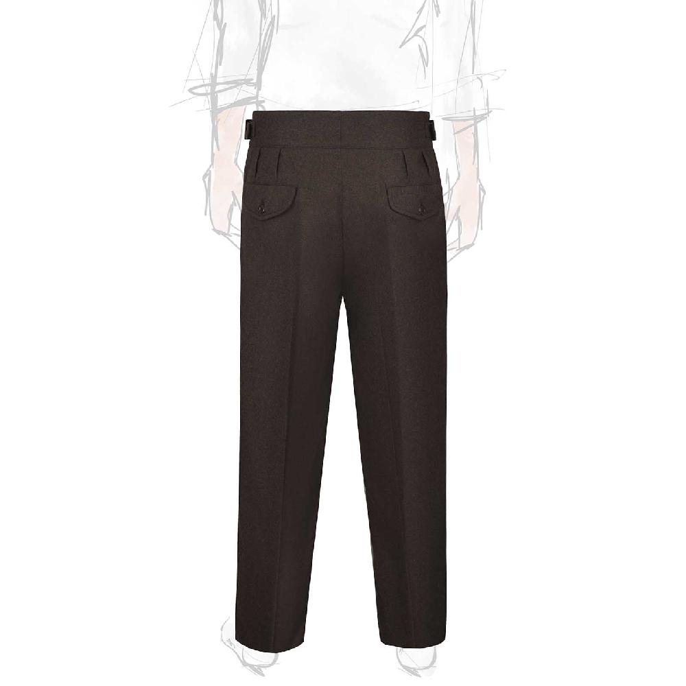 Rubinacci Pantalone manny in flanella marrone Fino al 50% di sconto
