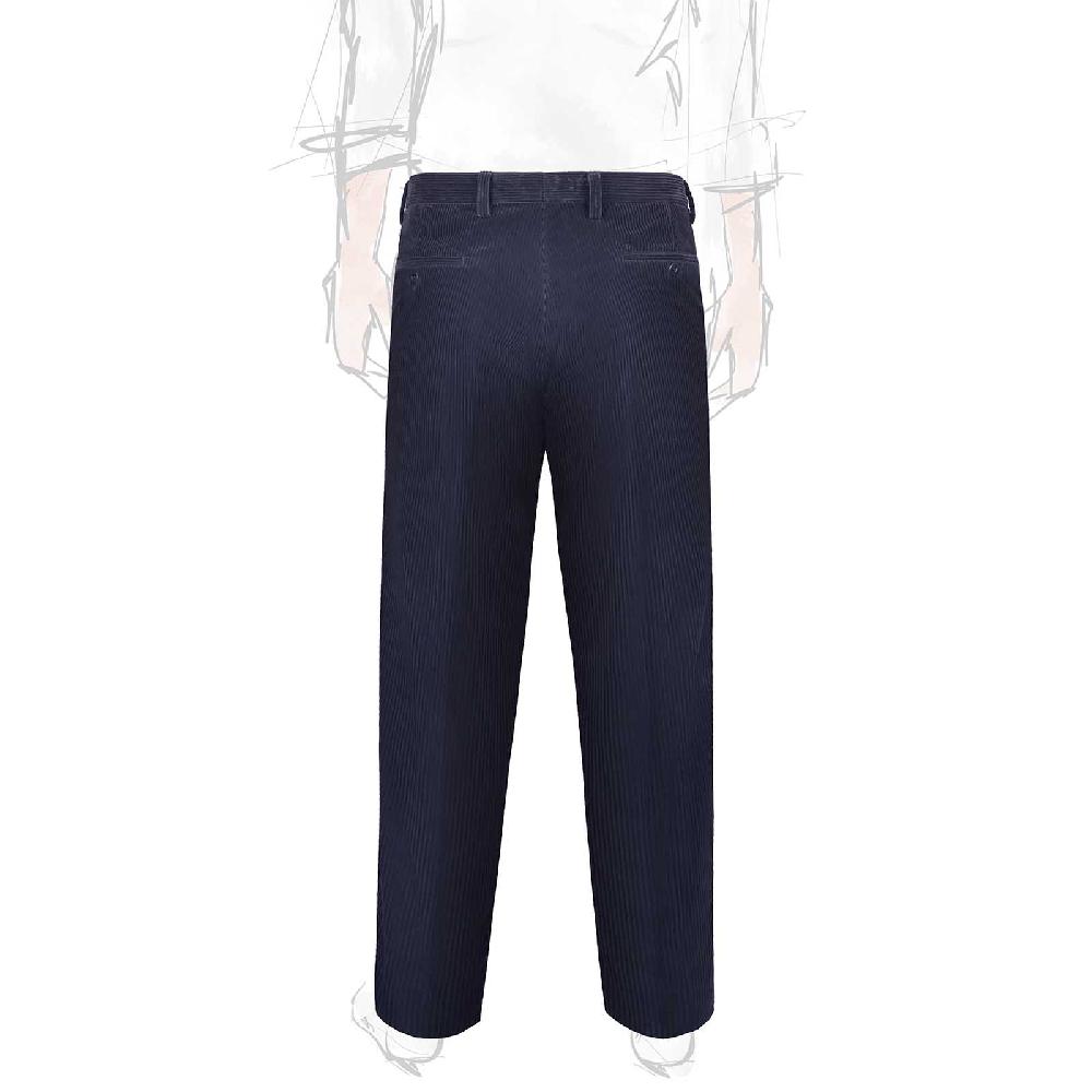 Rubinacci Pantalone in velluto a coste blu notte Discount Store per i nuovi prodotti