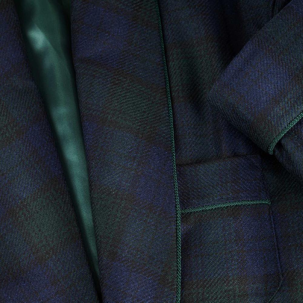Rubinacci Vestaglia in lana e cashmere tartan Super sconto