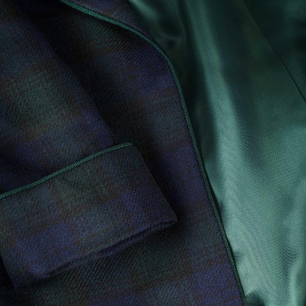 Rubinacci Vestaglia in lana e cashmere tartan Super sconto
