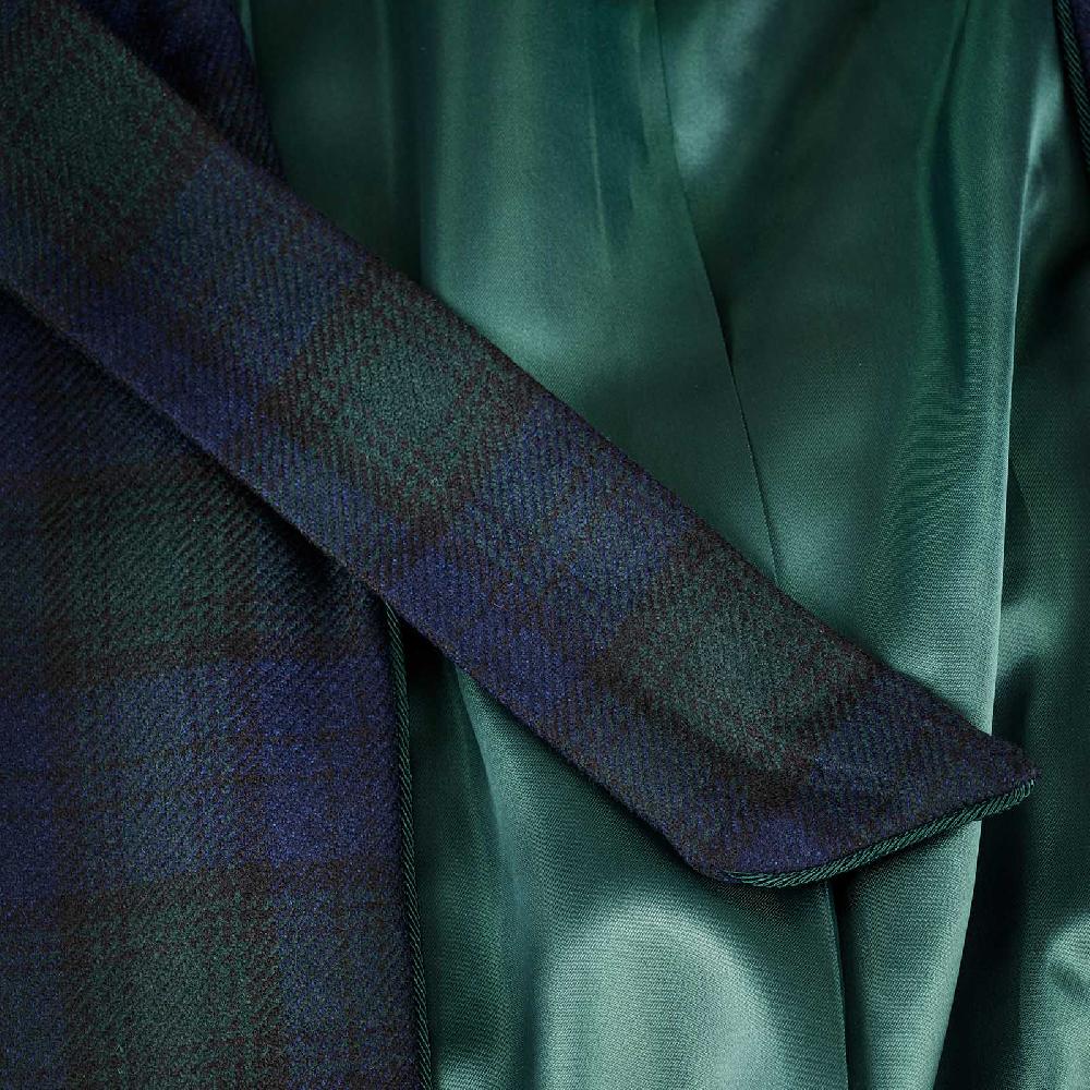 Rubinacci Vestaglia in lana e cashmere tartan Super sconto