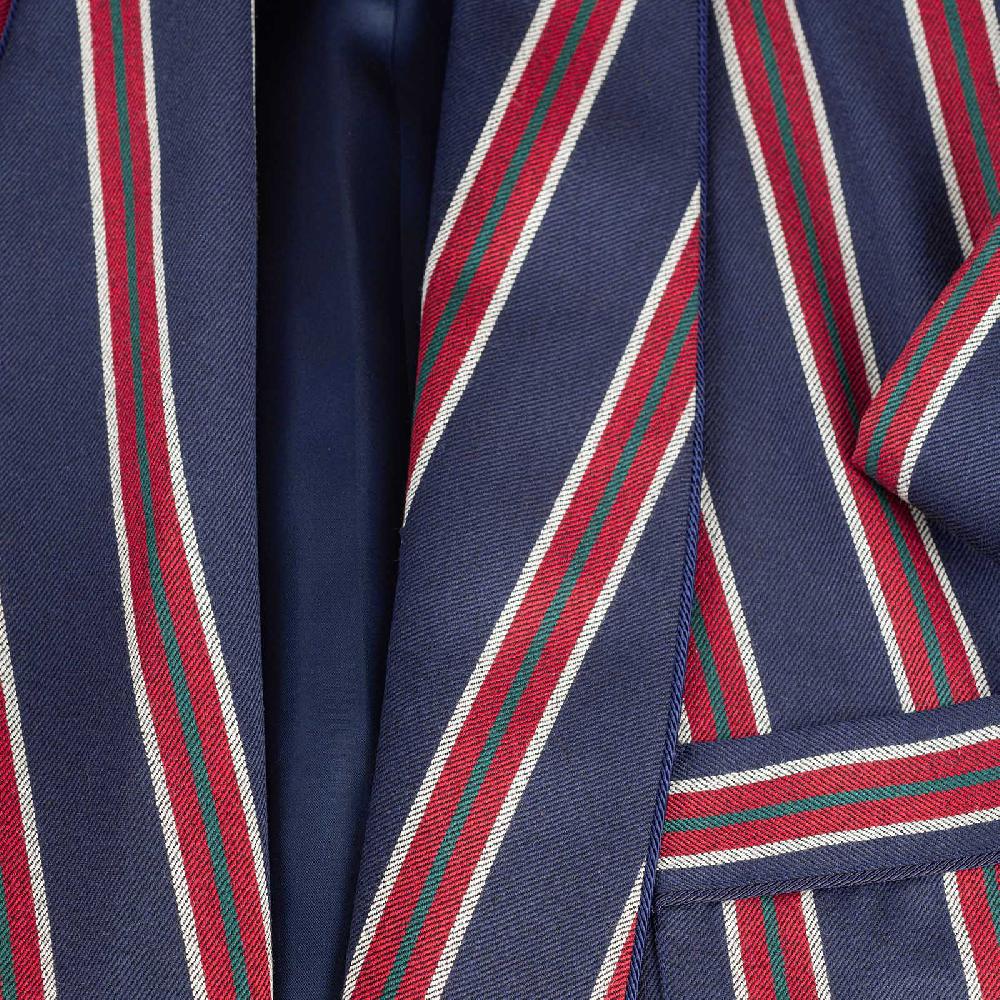Rubinacci Vestaglia in lana e cashmere regimental Enormi sconti