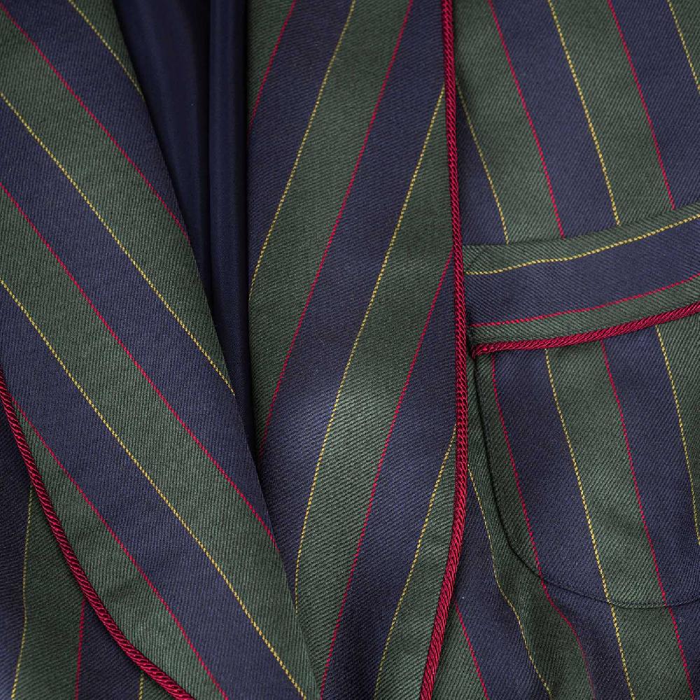 Rubinacci Vestaglia in lana e cashmere rigata 50% di sconto con spedizione gratuita