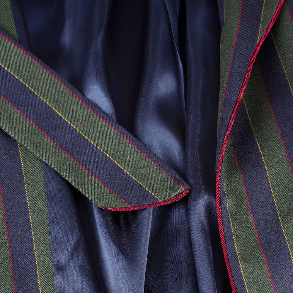 Rubinacci Vestaglia in lana e cashmere rigata 50% di sconto con spedizione gratuita