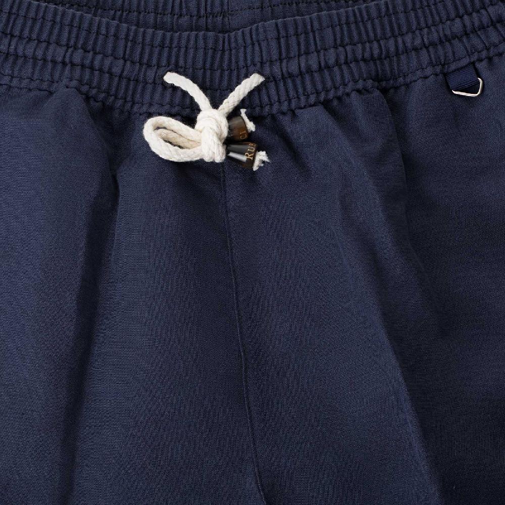Rubinacci Costume da bagno blu in lino e cotone Sconti questo mese