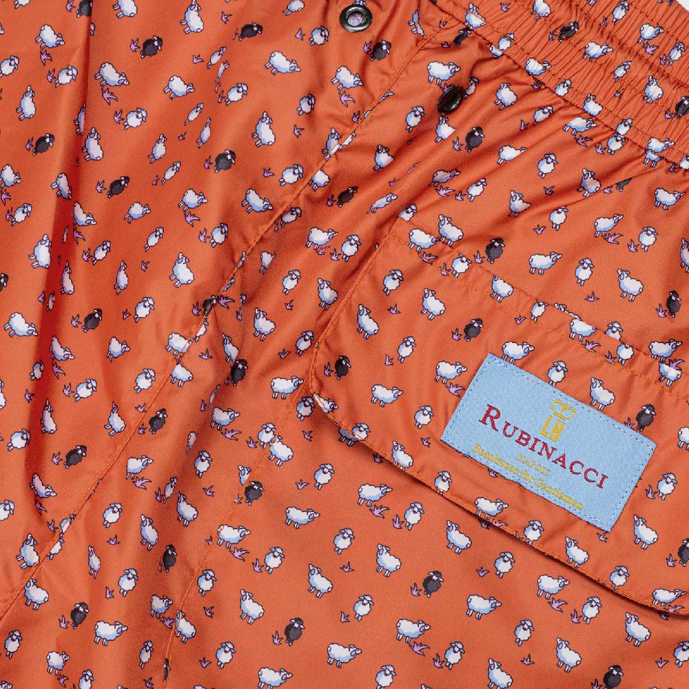 Rubinacci Costume con pecorelle arancio Qualità
