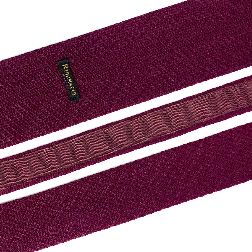 Rubinacci Cravatta in maglia vino Qualità Garantita