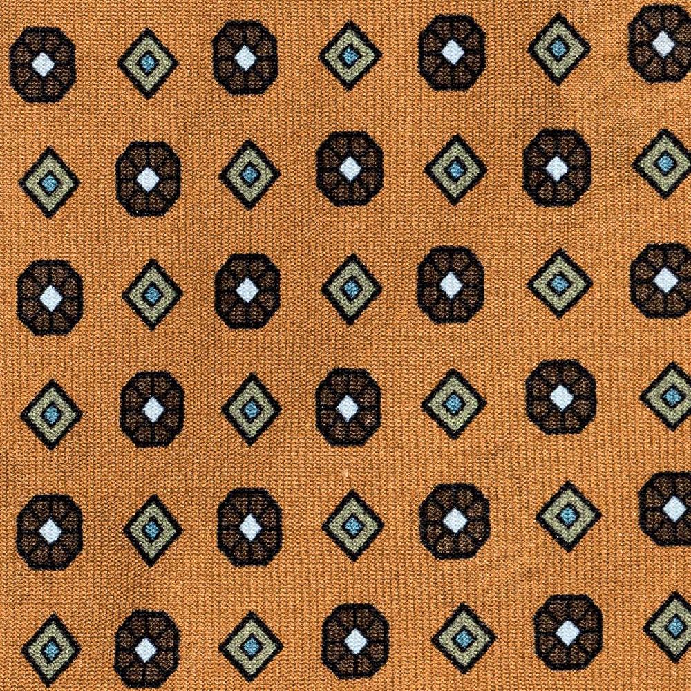Rubinacci Cravatta in twill di seta arancio con stampa floreale Shopping Online