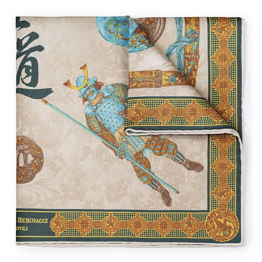 Rubinacci Pochette samurai verde Presa