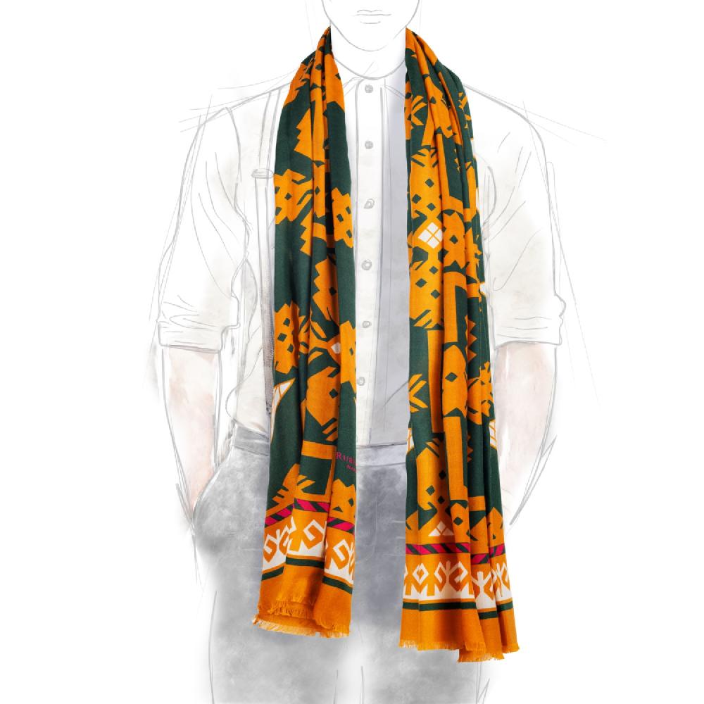 Rubinacci Sciarpa piastrella arancio Offerta speciale